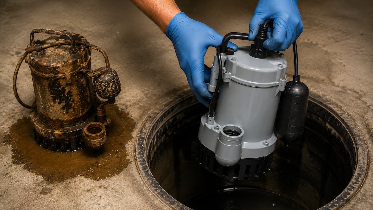 sump pump replacement